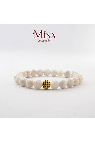 Mina Souvenir Special Stone Moon Stone Natural Stone for Women (Suitable for Evil Eye, Toughness, Piece and Birth Care)
