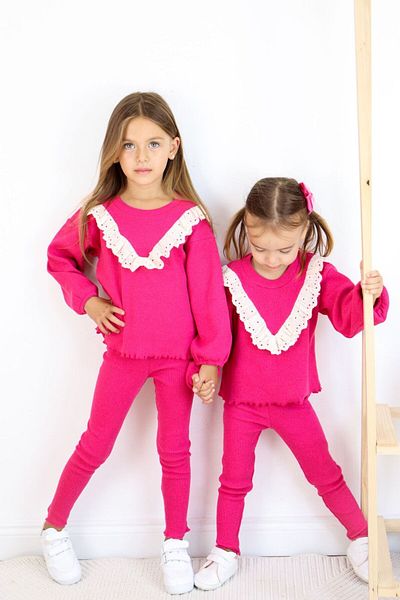 le petit sole Girl's Sherry Frilly Top and Bottom Set
