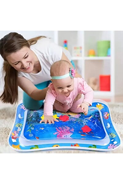 MJ TOYS Bebek Su Oyun Matı Karın Üstü Aktivite Zamanı Oyuncak Bebek Su Oyun Matı Sulu Eğlence Aktivite Matı