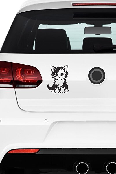 Artikel ملصق سيارة على شكل قطة مقاس 21 × 29 سم، ملصق سيارة، ملصق سيارة