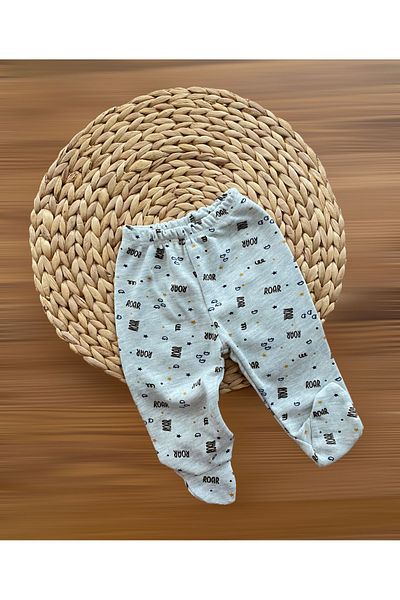 Necix's Roar Pattern Combed Cotton Booties Single Bottom
