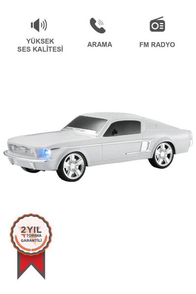 Torima WS-1967 Beyaz Araba Tasarım USB/AUX/FM Radyo ve LED Işık ile Bluetooth...