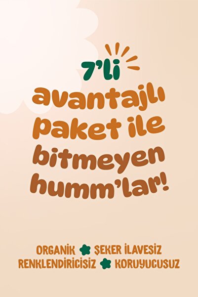 Humm Organic Organik All Star Tatlı Atıştımalık Paketi - 7 Adet (7 ÇEŞİT)