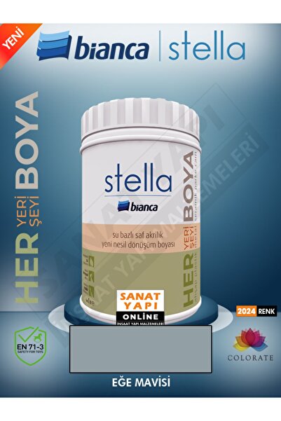 Bianca Stella 2024 Renk Yeni Su Bazlı Boyalar 1Lt