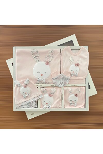 Gaye طقم خروج من المستشفى مكون من 10 قطع بنمط منقوش على شكل أرنب سمك السلمون