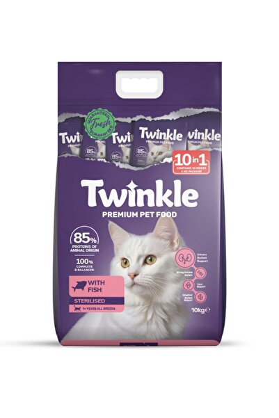 Twinkle Twinkle Balıklı Kısırlaştırılmış Kedi Maması 10 Kg. (10 in 1)