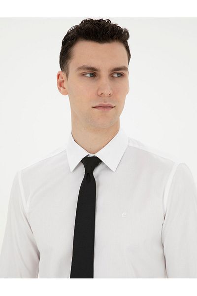 Pierre Cardin ΠΙΕΡ ΚΑΡΔΙΝ ΥΦΑΝΤΟ ΣΑΤΕΝ ΥΦΑΣΜΑ 100% ΒΑΜΒΑΚΙ ΠΟΥΚΑΜΙΣΟ SLIM FIT