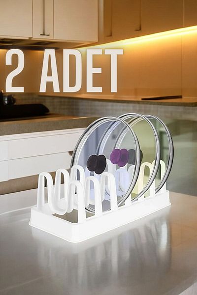 CocoVia 6 Compartment Plastic Plate Pot Lid Organizer |   6-Compartment Multi-Purpose Drying Rack
