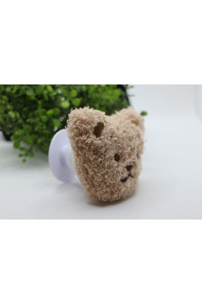 Tezcan Aksesuar Pofuduk Ayıcık Tasarım Popsocket Telefon Tutacağı Desenli ve Baskılı Parmak Tutucu