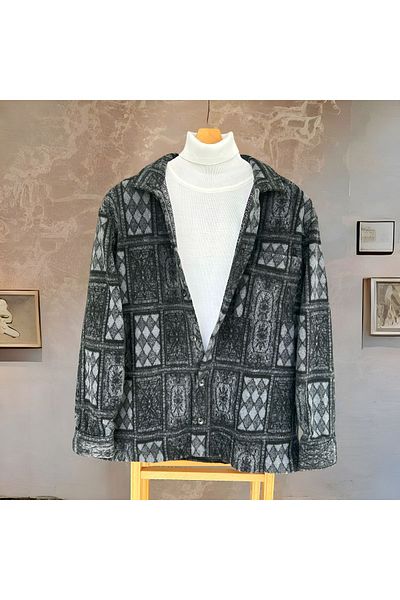 Hazhers Ανδρικό πουκάμισο Oversize γιακά 100% βαμβακερό μακρυμάνικο χειμερινό πουκάμισο ξυλοκόπο