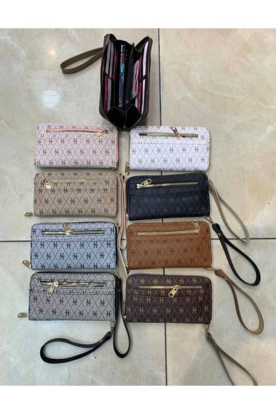 ÇANTA Women's Medium Size Patterned Wallet with Grip Apparatus