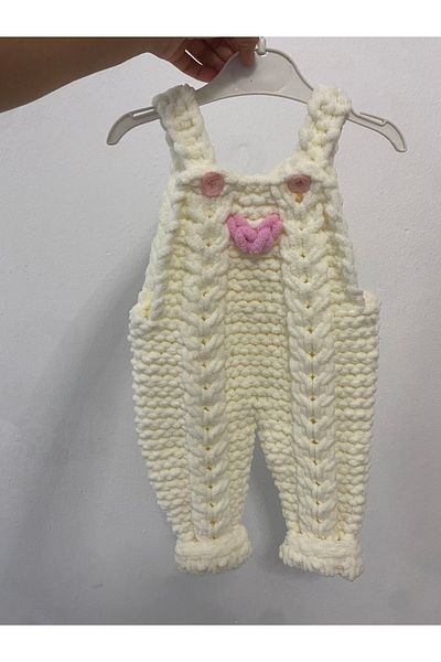 ÖRGÜCÜ DESİGN Puffy Baby Gardener Jumpsuit