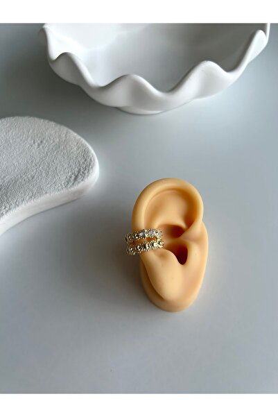 Store Taş Detay Çift Görünüm Earcuff