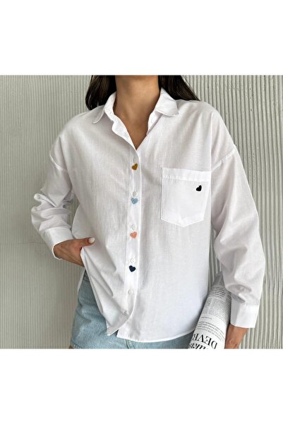 MAY MARA УДОБНА ДАМСКА РИЗА С БРОДИРАНИ ДЕТАЙЛИ НА МЕСТАТА