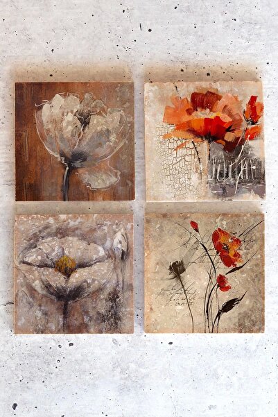 HEDİYEDİYE طقم زهور مكون من 4 قطع - كوب حجري وقاعدة Cicek01