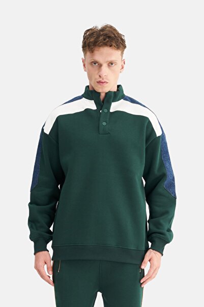 Mesfeno Ανδρικό φούτερ με λεπτομέρεια με μανίκια σε αντίθεση