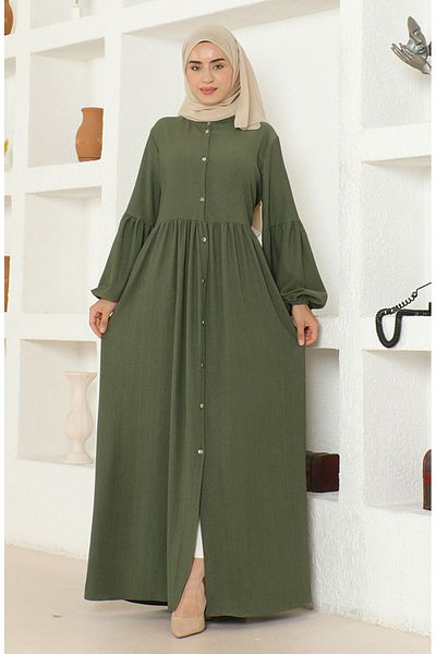 sefamerve Judge Collar Wrap Ferace - Khaki 1022-01