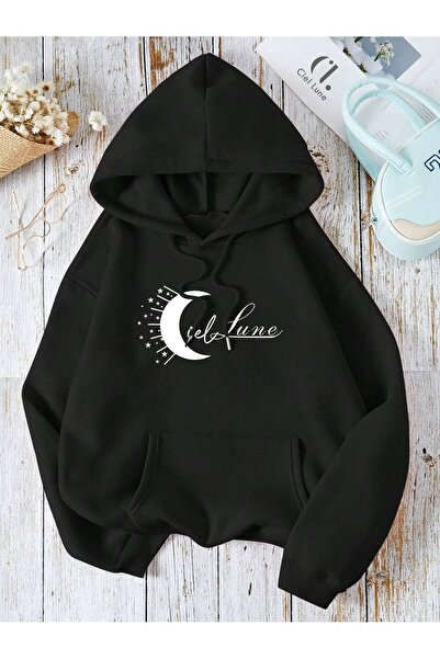 NEVERMIND Φούτερ με κουκούλα Ciel Lune Unisex Oversize - 3 κλωστές