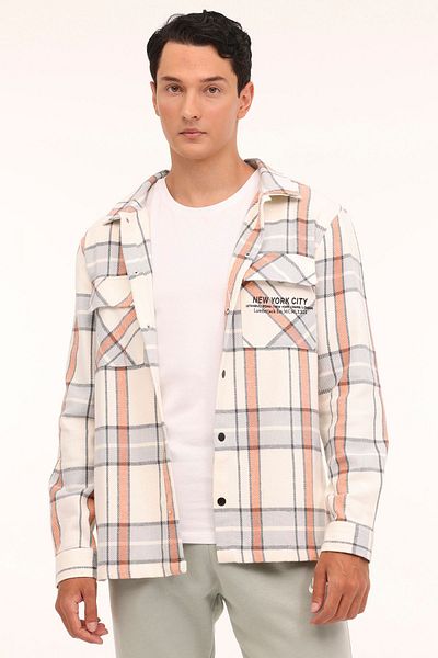 lumberjack Ανδρικό πουκάμισο ML GREYS 6OURB2017 4PR Salmon