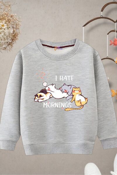 oneagılyazı SWEATSHIRT PENTRU COPII CU GAT DE BICICLETA IMPRIMAT