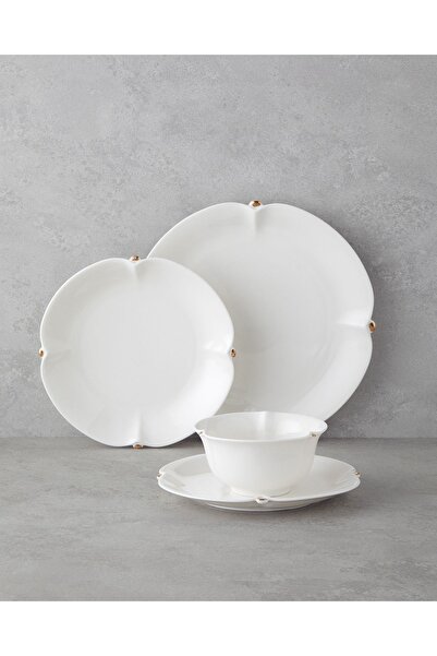 English Home Sueno Bone Porselen Yemek Takımı 24 Parça 6 Kişilik Gold