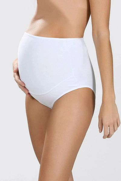 MYZİ STORE Chiloți ALBI de maternitate din bumbac, pachet de 3