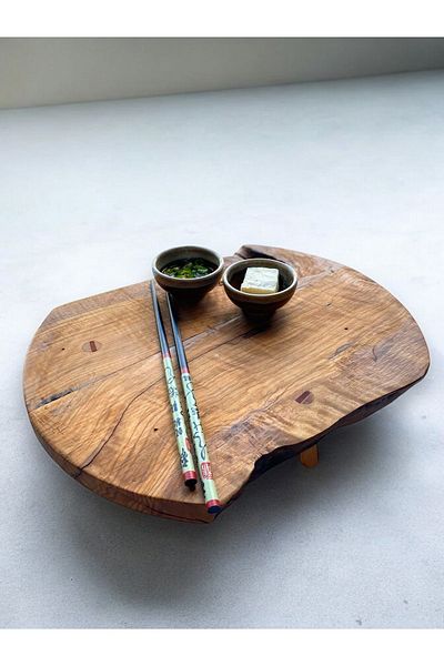 Tanju Zarkan Olive Tree Presentation Board & Wooden Presentation Plate (34X24X2Cm)