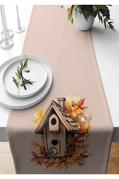 Bertille Home Φθινοπωρινή σειρά - 140x40 cm Digital Printed Runner (Φθινόπωρο αποκριών)