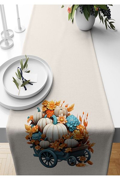 Bertille Home Autumn Series 140X40 cm Digital Printed Runner (Halloween Autumn)