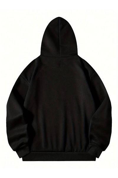 Keywest Unisex Wing printed Oversize Χειμερινό φούτερ με κουκούλα 3 νημάτων 100% βαμβακερό φούτερ