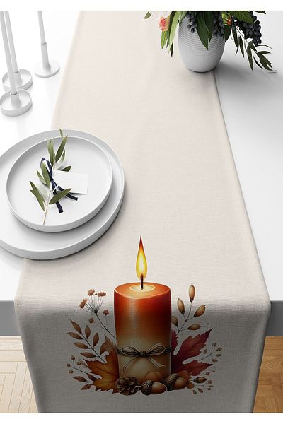 Bertille Home Autumn Series 140X40 cm Digital Printed Runner (Halloween Autumn)