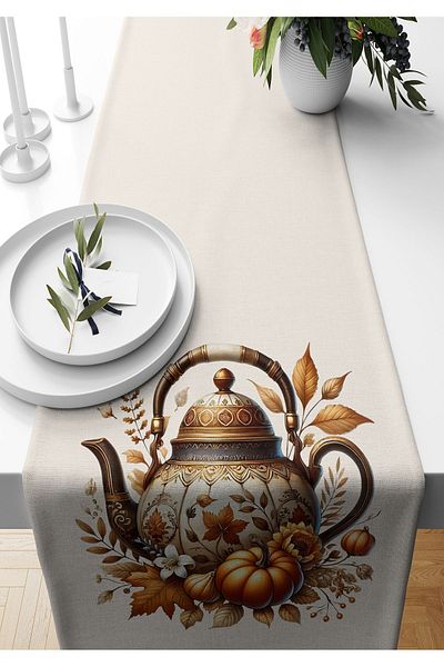 Bertille Home Autumn Series - 140x40 cm Digital Printed Runner (Halloween Autumn)