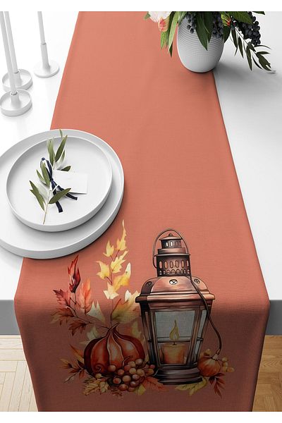 Bertille Home Φθινοπωρινή σειρά 140x40 cm Digital Printed Runner (Φθινόπωρο αποκριών)