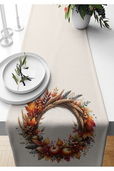 Bertille Home Autumn Series 140X40 cm Digital Printed Runner (Halloween Autumn)