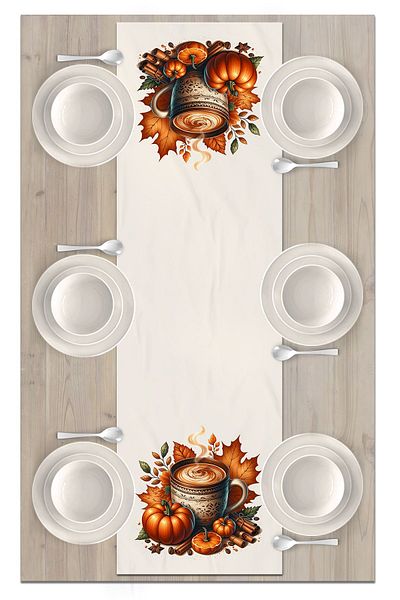 Bertille Home Autumn Series 140X40 cm Digital Printed Runner (Halloween Autumn)