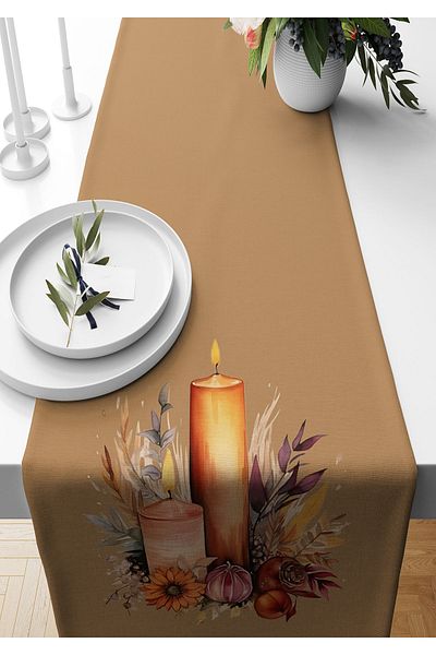 Bertille Home Φθινοπωρινή σειρά 140x40 cm Digital Printed Runner (Φθινόπωρο αποκριών)