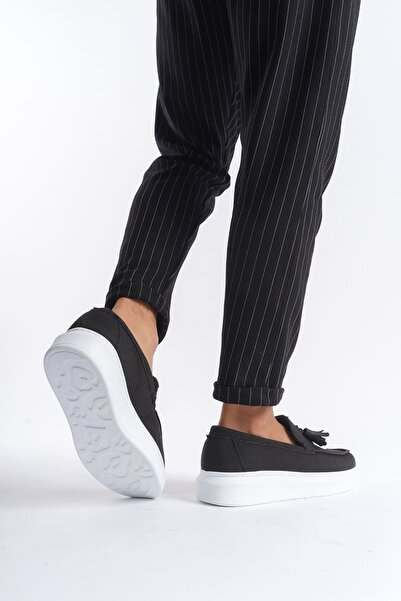 BZ Moda B154 BT - Ανδρικά κλασικά παπούτσια με ορθοπεδική σόλα μαύρα λινά