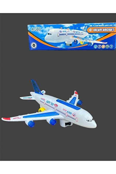 Ailenizin Oyuncakçısı A380 PİLLİ IŞIKLI SESLİ ÇARP DÖN YOÇU UÇAĞI