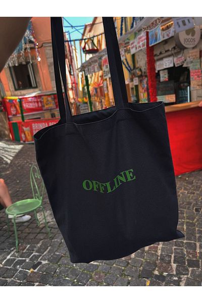 Cemira Black Canvas Tote - Offline Design Cloth Bag