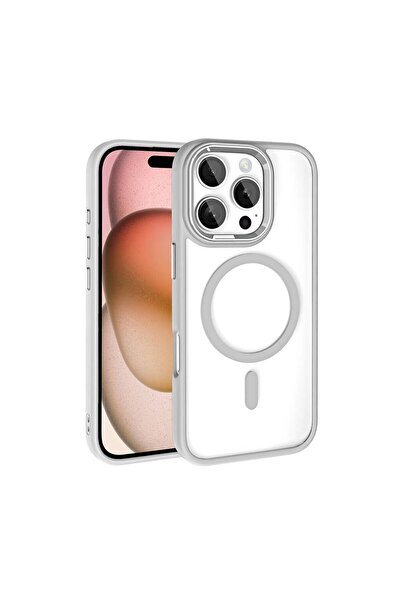 UnDePlus حافظة لهاتف ابل ايفون 16 برو من السيليكون الكروم ماجسيف