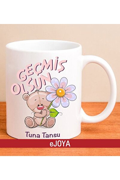 EJOYA Kişiye Özel Ayıcık Temalı Geçmiş Olsun Kupa Bardak 80103