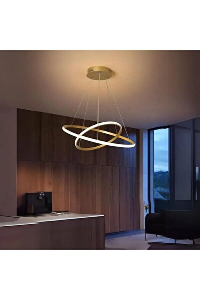 PeraTeknoloji Led Avize Sarkit Gold 3renk Fear 60 Cm