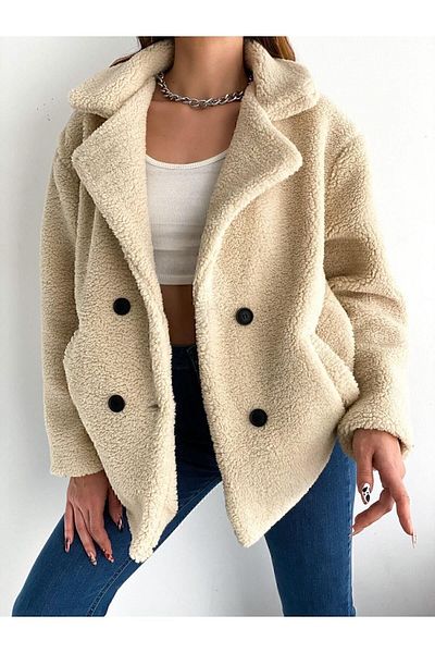 İkmal Four Button Plush Coat - Unlined