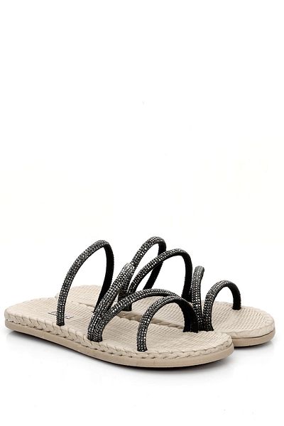 GÖNDERİ(R) Schwarze Steinsandalen für Damen 35809