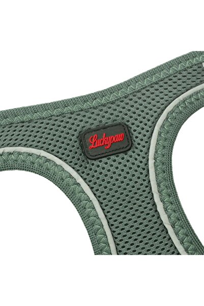 LUCKYPAW Air Mesh Collar for Cat and Dog - Dark Green