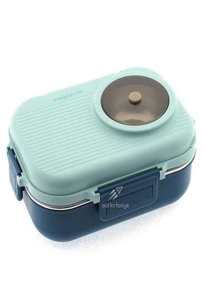 Vagonlife BL70100 Lunch Box with Steel Chamber Lunch Box Blue
