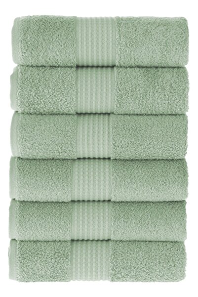 MAURAHOME Tomurcuk 100% Cotton Set of 6 50X100 cm Hand Towels