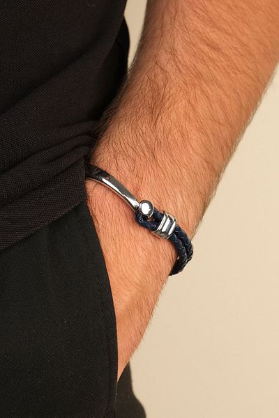 Jack Ferrero Steel / Leather - Original Men's Bracelet