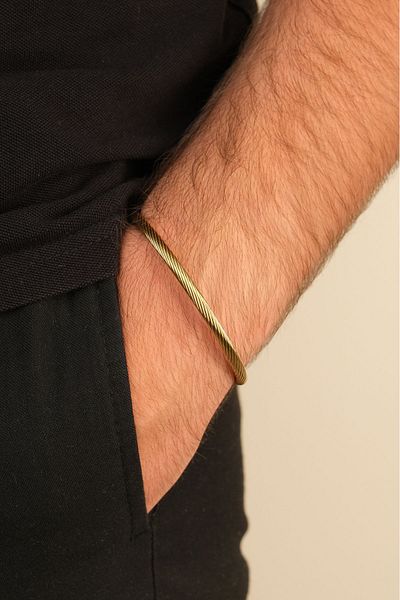 Jack Ferrero Steel / Leather - Original Men's Bracelet