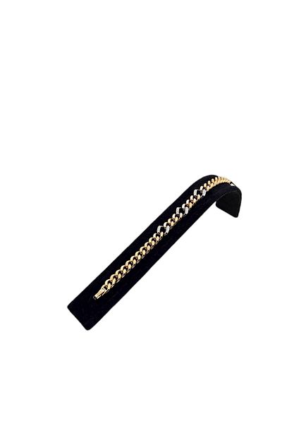 XUPING JEWELRY نموذج المجوهرات سوار Xuping محبوك من الفولاذ مع تفاصيل حجر بلونين